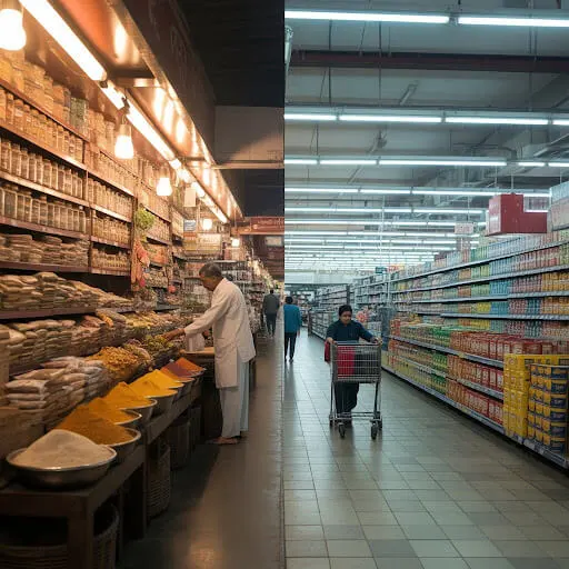 From Kirana Counters to Cart Corridors